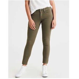 American eagle super stretch x olive green jegging